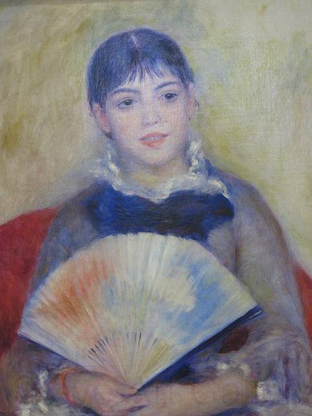 Pierre-Auguste Renoir Young Women with a Fan Norge oil painting art